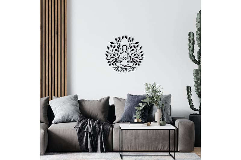 Yoga Väggdekor - Svart - Inredning & dekor - Väggdekor - Skyltar - Plåtskylt