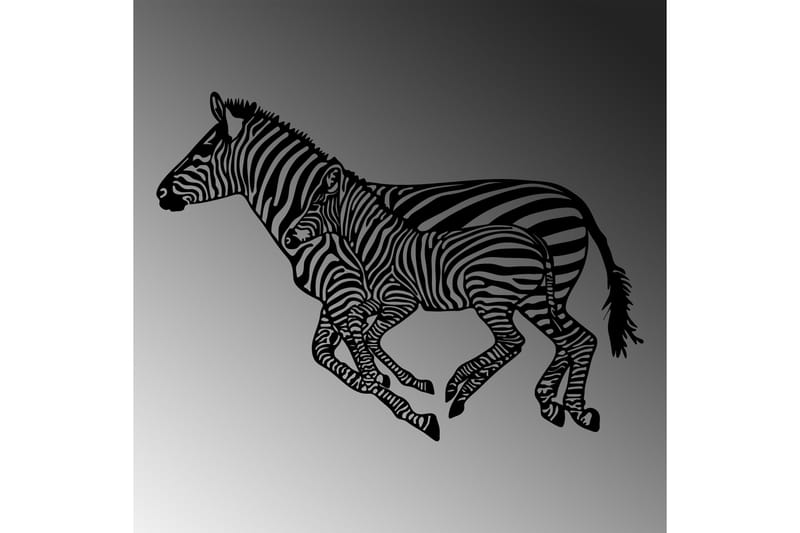 ZEBRAS Väggdekor Svart - Inredning & dekor - Väggdekor - Skyltar - Plåtskylt