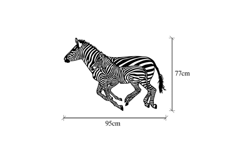 ZEBRAS Väggdekor Svart - Inredning & dekor - Väggdekor - Skyltar - Plåtskylt