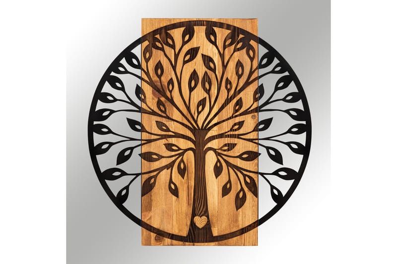 Zehre Väggdekor - Svart/Valnöt - Inredning & dekor - Väggdekor - Skyltar - Plåtskylt