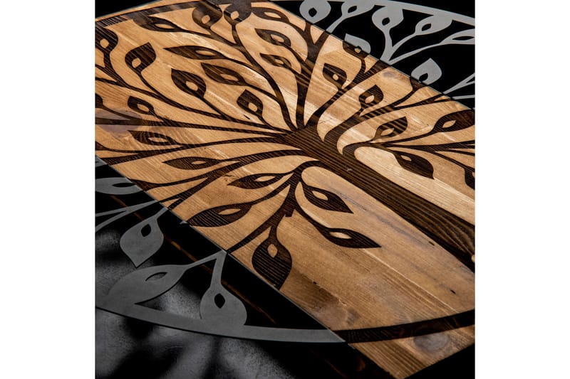 Zehre Väggdekor - Svart/Valnöt - Inredning & dekor - Väggdekor - Skyltar - Plåtskylt