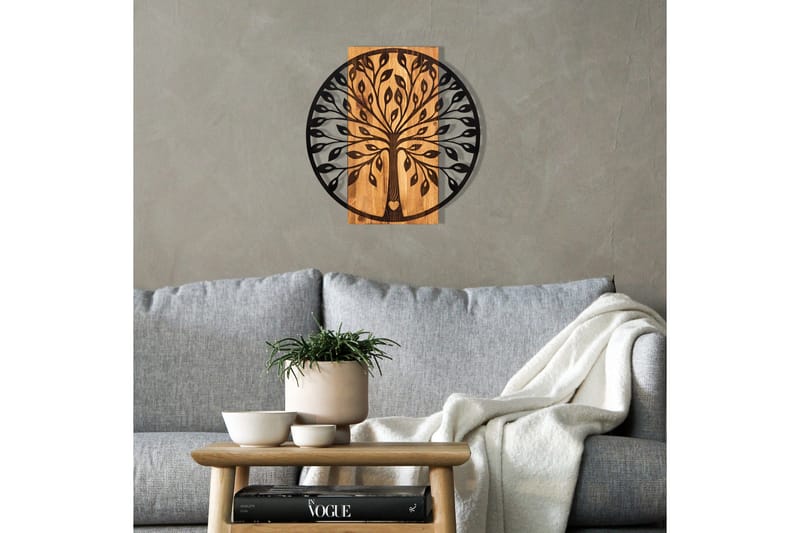 Zehre Väggdekor - Svart/Valnöt - Inredning & dekor - Väggdekor - Skyltar - Plåtskylt