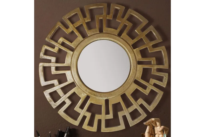 Spegel Wohnling Art Deco Rund 60 cm Modern - Inredning & dekor - Speglar - Väggspegel