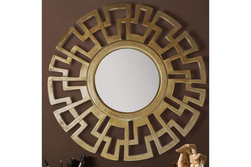 Spegel Wohnling Art Deco Rund 60 cm Modern - Inredning & dekor - Väggdekor - Dekorplast & kakeldekor