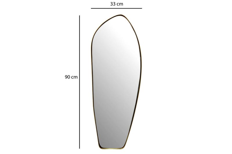 Spegel Wohnling Asymmetrisk metallram oval 90 cm - Inredning & dekor - Speglar - Väggspegel
