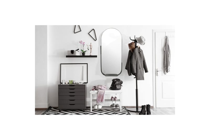 Spegel Wohnling Asymmetrisk metallram oval 90 cm - Inredning & dekor - Väggdekor - Dekorplast & kakeldekor