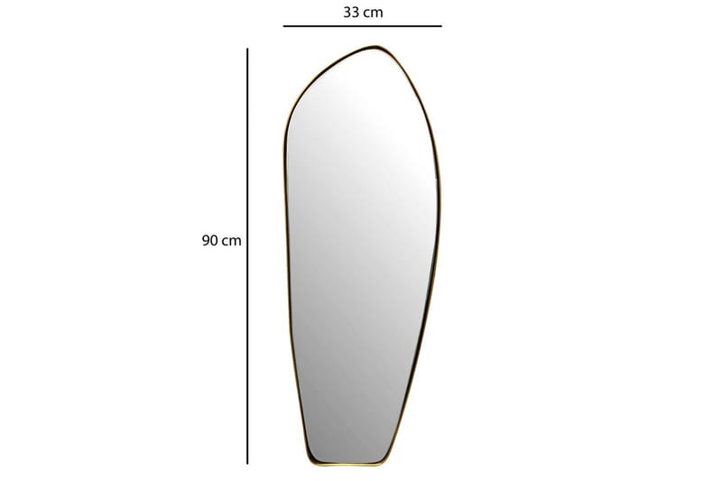 Spegel Wohnling Asymmetrisk metallram oval 90 cm - Inredning & dekor - Väggdekor - Dekorplast & kakeldekor