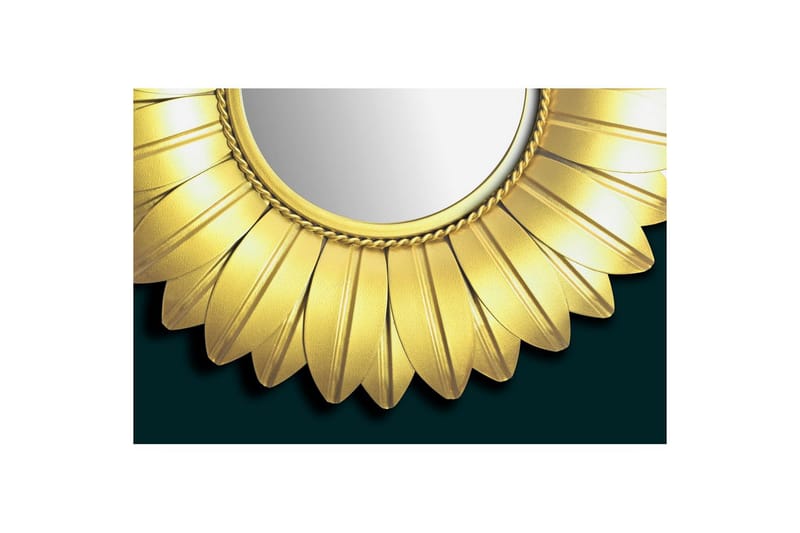 Spegel Wohnling Blomstil metallram rund 60 cm - Inredning & dekor - Väggdekor - Dekorplast & kakeldekor