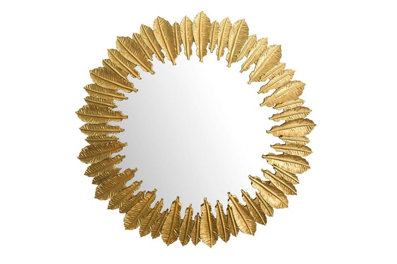 Spegel Wohnling Fjädrar metallram rund 68 cm modern