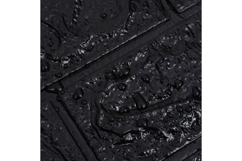 3D-tapet tegel självhäftande 10 delar svart - Fototapeter