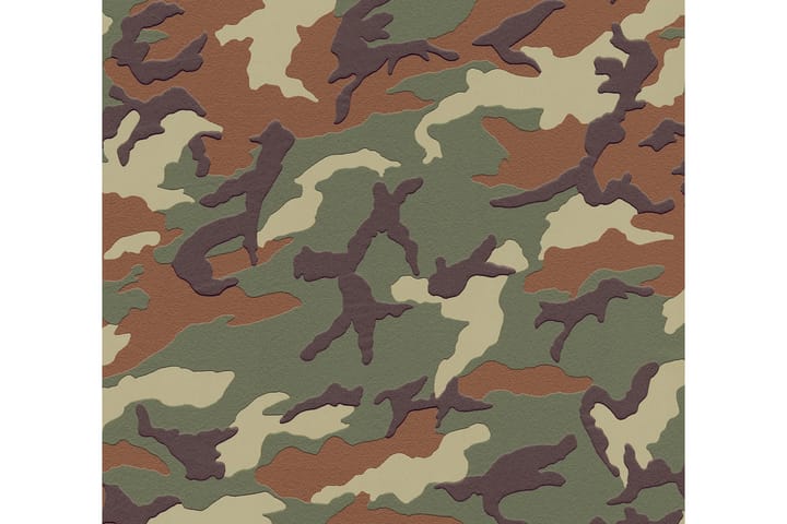 Camouflage Tapet Boys & Girls Ovävd - AS Creation - Tapet barnrum - Barntapet
