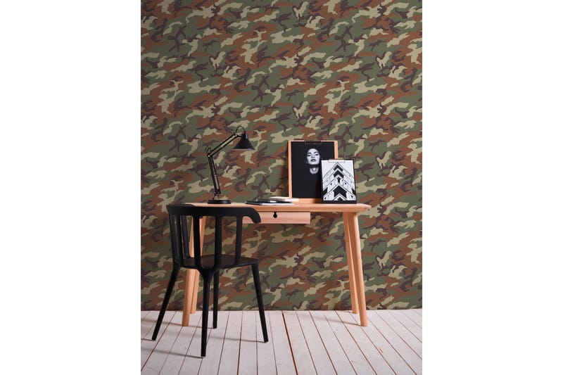 Camouflage Tapet Boys & Girls Ovävd - AS Creation - Inredning & dekor - Väggdekor - Tapeter & tapettillbehör - Barntapet