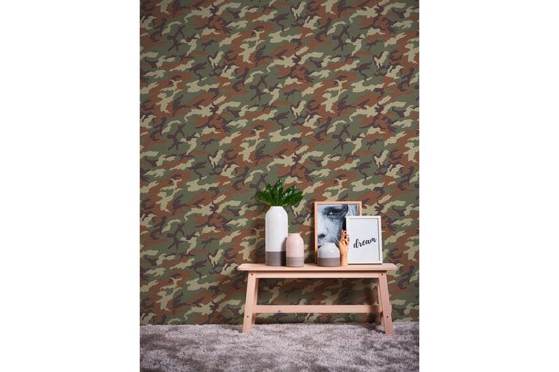 Camouflage Tapet Boys & Girls Ovävd - AS Creation - Inredning & dekor - Väggdekor - Tapeter & tapettillbehör - Barntapet
