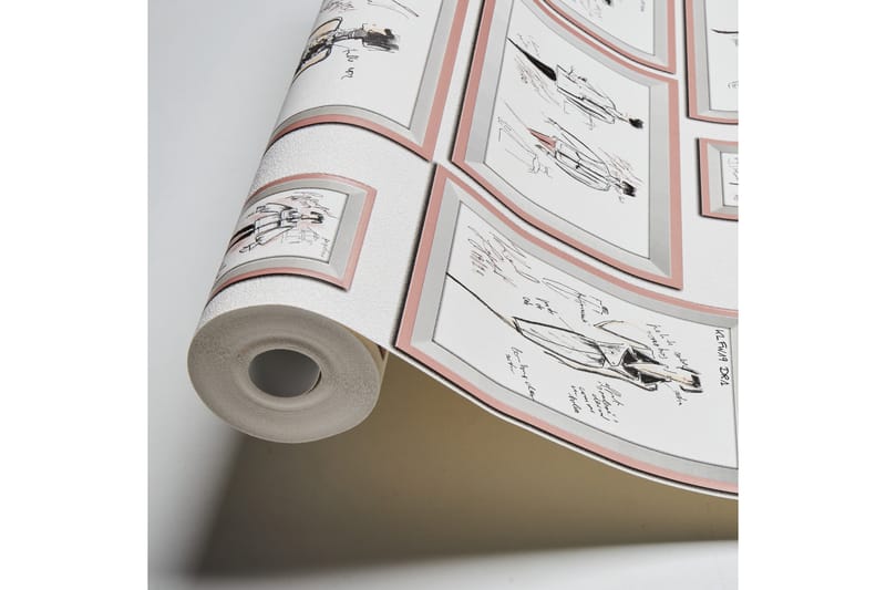 Designer Tapet Sketch by Karl Lagerf - AS Creation - Mönstrade tapeter