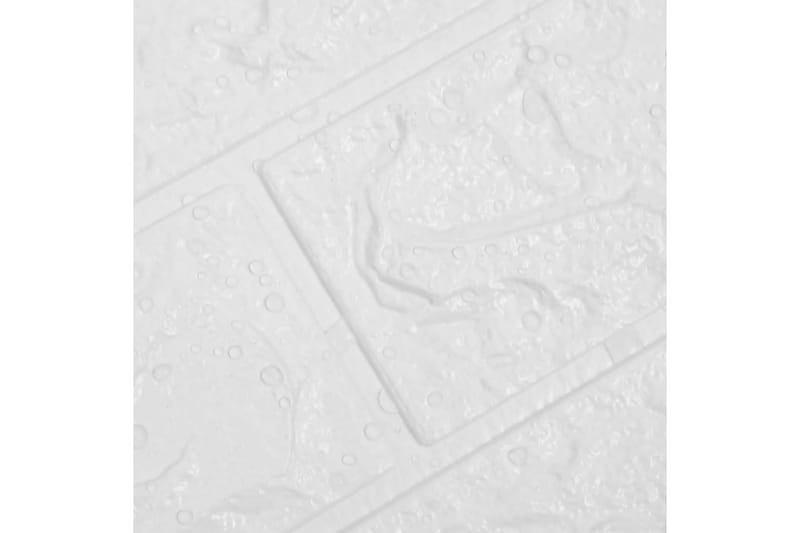 3D-tapet tegel självhäftande 20 delar vit - Fototapeter
