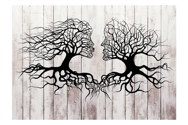 Fototapet A Kiss Of A Trees 100x70 - Artgeist sp. z o. o. - Inredning & dekor - Väggdekor - Tapeter & tapettillbehör - Fototapeter