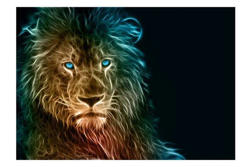 Fototapet Abstract Lion 300x210 - Artgeist sp. z o. o. - Inredning & dekor - Väggdekor - Tapeter & tapettillbehör - Fototapeter