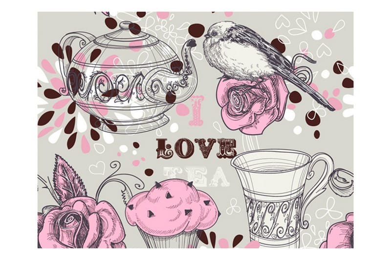 FOTOTAPET Afternoon Tea 250x193 - Artgeist sp. z o. o. - Inredning & dekor - Väggdekor - Tapeter & tapettillbehör - Fototapeter