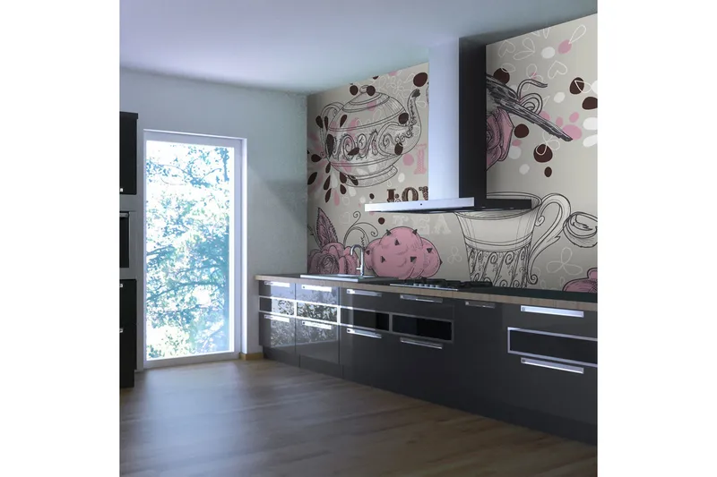 Fototapet Afternoon Tea 400x309 - Artgeist sp. z o. o. - Inredning & dekor - Väggdekor - Tapeter & tapettillbehör - Fototapeter