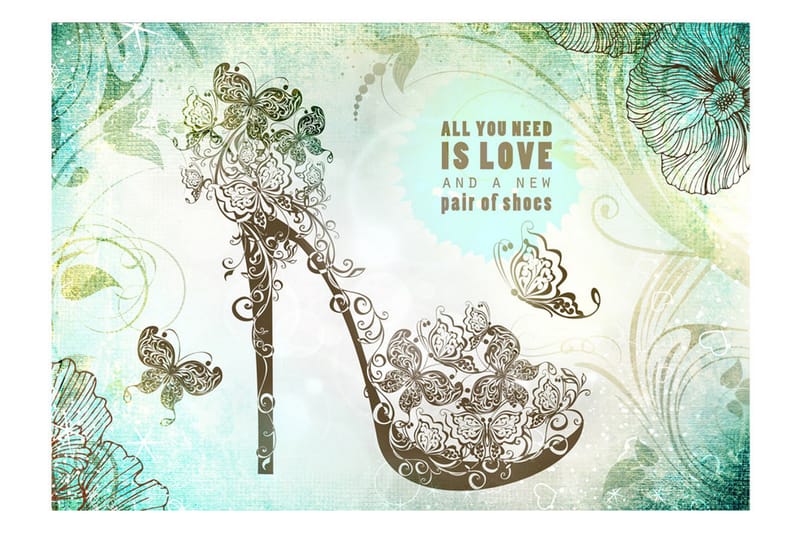 FOTOTAPET All You Need Is A New Pair Of Shoes 200x140 - Artgeist sp. z o. o. - Inredning & dekor - Väggdekor - Tapeter & tapettillbehör - Fototapeter