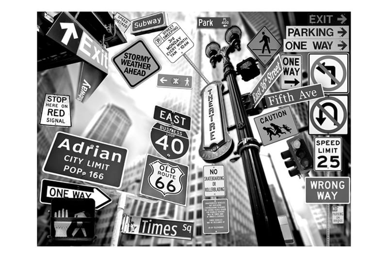 FOTOTAPET Alla Vägar Leder Till Manhattan 200x154 - Artgeist sp. z o. o. - Inredning & dekor - Väggdekor - Tapeter & tapettillbehör - Fototapeter