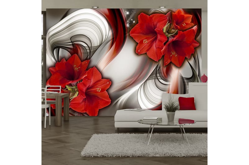 FOTOTAPET Amaryllis Ballad Of The Red 300x210 - Artgeist sp. z o. o. - Inredning & dekor - Väggdekor - Tapeter & tapettillbehör - Fototapeter