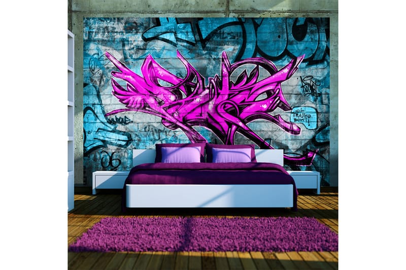 FOTOTAPET Anonymous Graffiti 200x140 - Artgeist sp. z o. o. - Inredning & dekor - Väggdekor - Tapeter & tapettillbehör - Fototapeter