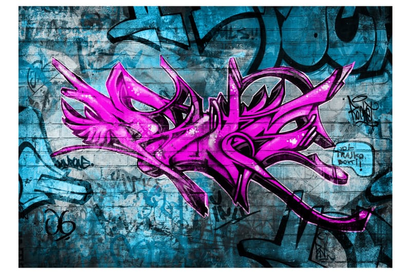 FOTOTAPET Anonymous Graffiti 200x140 - Artgeist sp. z o. o. - Inredning & dekor - Väggdekor - Tapeter & tapettillbehör - Fototapeter