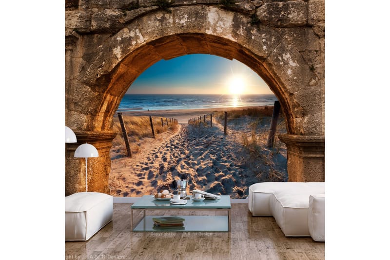 Fototapet Arch And Beach 250x175 - Artgeist sp. z o. o. - Inredning & dekor - Väggdekor - Tapeter & tapettillbehör - Fototapeter