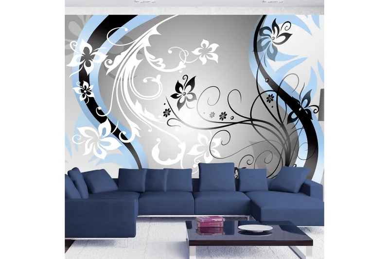 FOTOTAPET Art-Flowers Blue 350x245, Artgeist sp. z o. o.