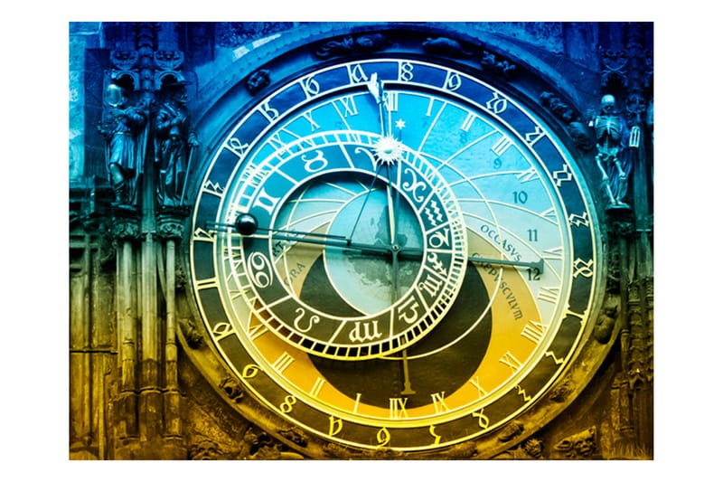 FOTOTAPET Astronomiska Klockan Prag 350x270 - Artgeist sp. z o. o. - Inredning & dekor - Väggdekor - Tapeter & tapettillbehör - Fototapeter