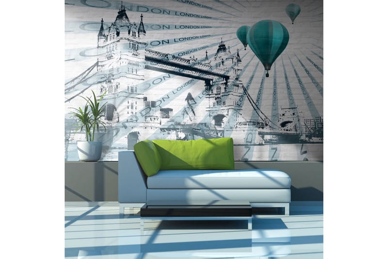 Fototapet Ballongflygning Över Tower Bridge 400x309 - Artgeist sp. z o. o. - Inredning & dekor - Väggdekor - Tapeter & tapettillbehör - Fototapeter