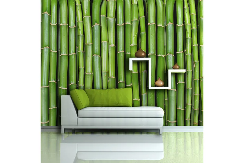 Fototapet Bamboo Wall 450x270 - Artgeist sp. z o. o. - Inredning & dekor - Väggdekor - Tapeter & tapettillbehör - Fototapeter