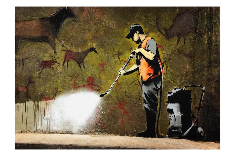 FOTOTAPET Banksy Cave Painting 250x175 - Artgeist sp. z o. o. - Inredning & dekor - Väggdekor - Tapeter & tapettillbehör - Fototapeter