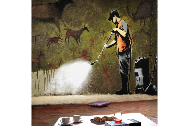FOTOTAPET Banksy Cave Painting 200x140, Artgeist sp. z o. o.