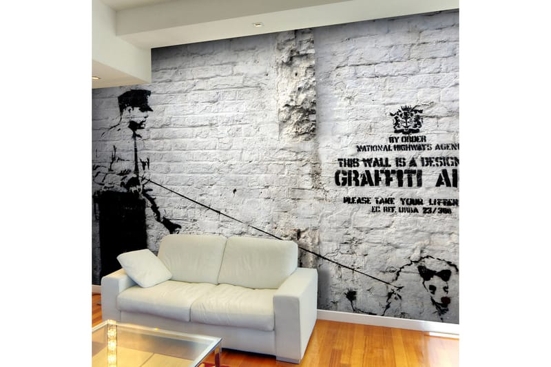FOTOTAPET Banksy Graffiti Area 150x105 - Artgeist sp. z o. o. - Inredning & dekor - Väggdekor - Tapeter & tapettillbehör - Fototapeter