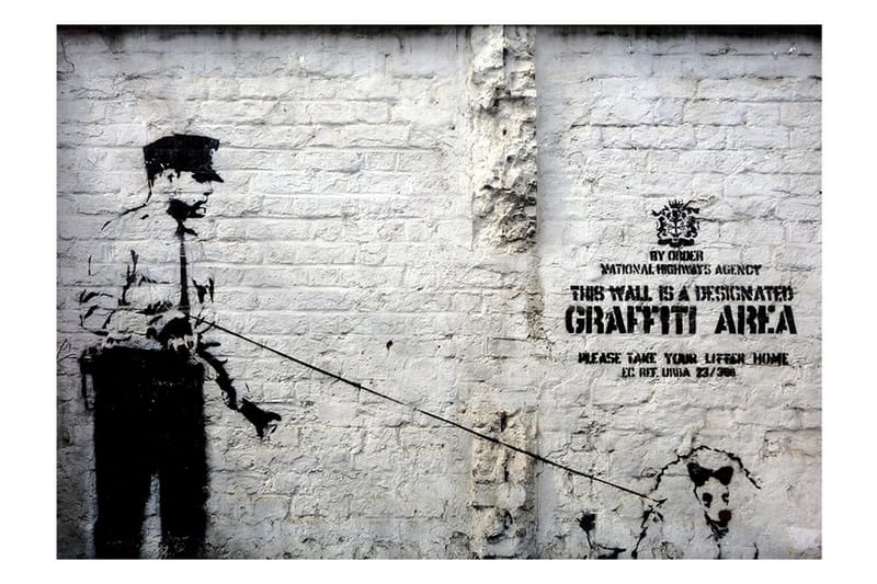 Fototapet Banksy Graffiti Area 200x140 - Artgeist sp. z o. o. - Inredning & dekor - Väggdekor - Tapeter & tapettillbehör - Fototapeter
