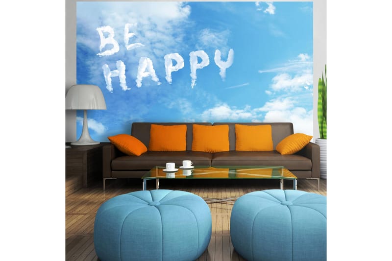 FOTOTAPET Be Happy 300x210 - Artgeist sp. z o. o. - Inredning & dekor - Väggdekor - Tapeter & tapettillbehör - Fototapeter