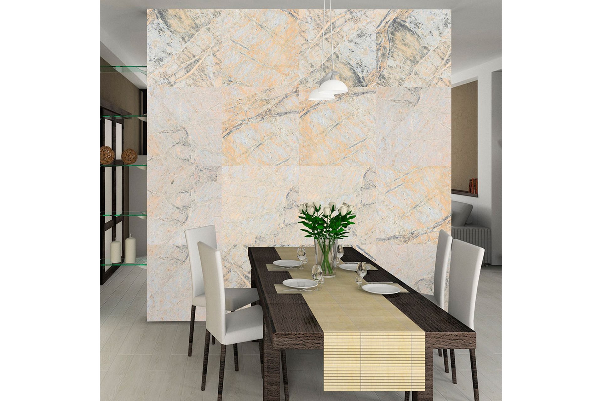 FOTOTAPET Beauty Of Marble 50x1000 - Artgeist sp. z o. o. - Inredning & dekor - Väggdekor - Tapeter & tapettillbehör - Fototapeter