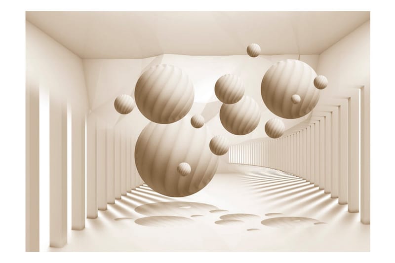 Fototapet Beige Balls 250x175 - Artgeist sp. z o. o. - Inredning & dekor - Väggdekor - Tapeter & tapettillbehör - Fototapeter