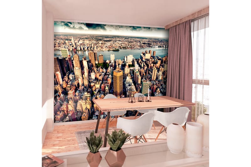 FOTOTAPET Bird's Eye View Of New York 100x70 - Artgeist sp. z o. o. - Inredning & dekor - Väggdekor - Tapeter & tapettillbehör - Fototapeter