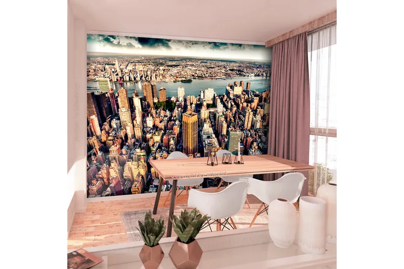 Fototapet Bird's Eye View Of New York 350x245 - Artgeist sp. z o. o. - Inredning & dekor - Väggdekor - Tapeter & tapettillbehör - Fototapeter
