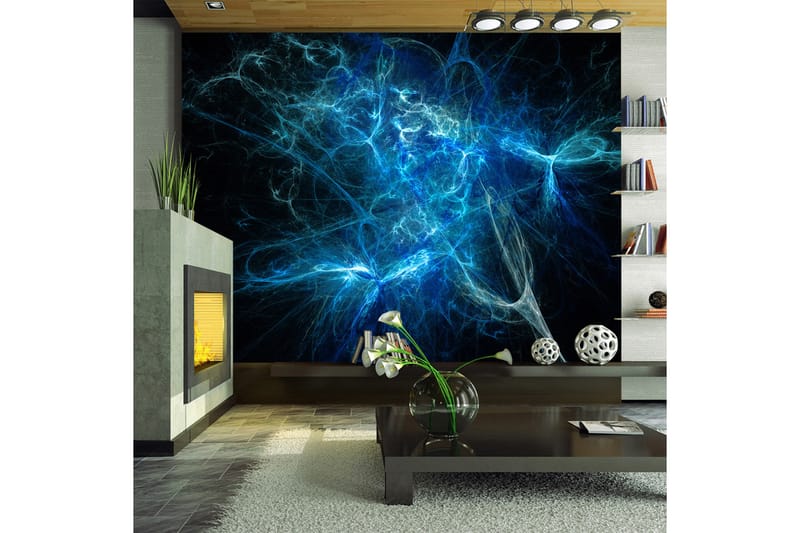 FOTOTAPET Blå Blixtar 200x154 - Artgeist sp. z o. o. - Inredning & dekor - Väggdekor - Tapeter & tapettillbehör - Fototapeter