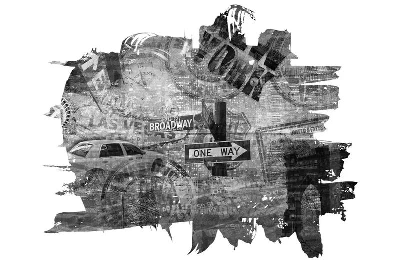 Fototapet Black-And-White New York Collage 200x154, Artgeist sp. z o. o.