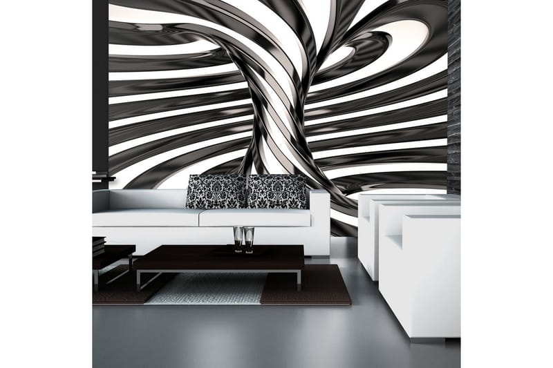 FOTOTAPET Black And White Swirl 200x140, Artgeist sp. z o. o.