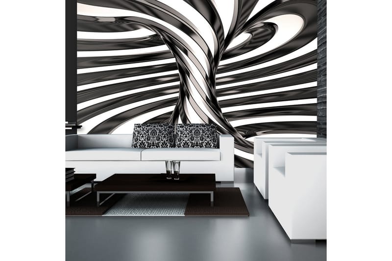 FOTOTAPET Black And White Swirl 200x140, Artgeist sp. z o. o.