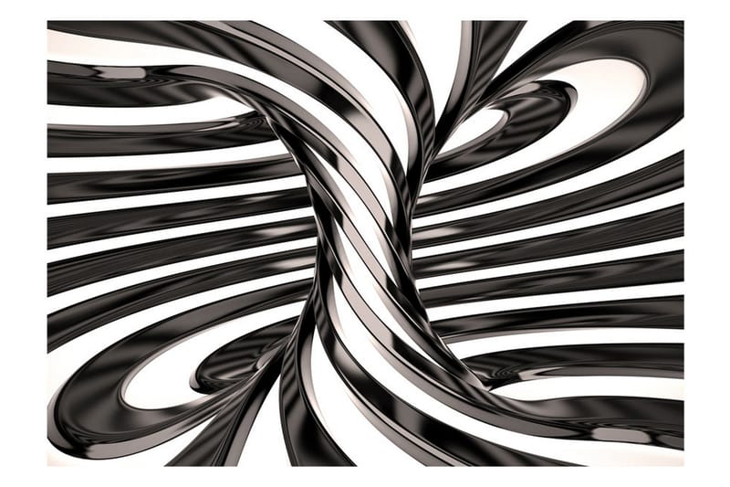 Fototapet Black And White Swirl 350x245 - Artgeist sp. z o. o. - Inredning & dekor - Väggdekor - Tapeter & tapettillbehör - Fototapeter