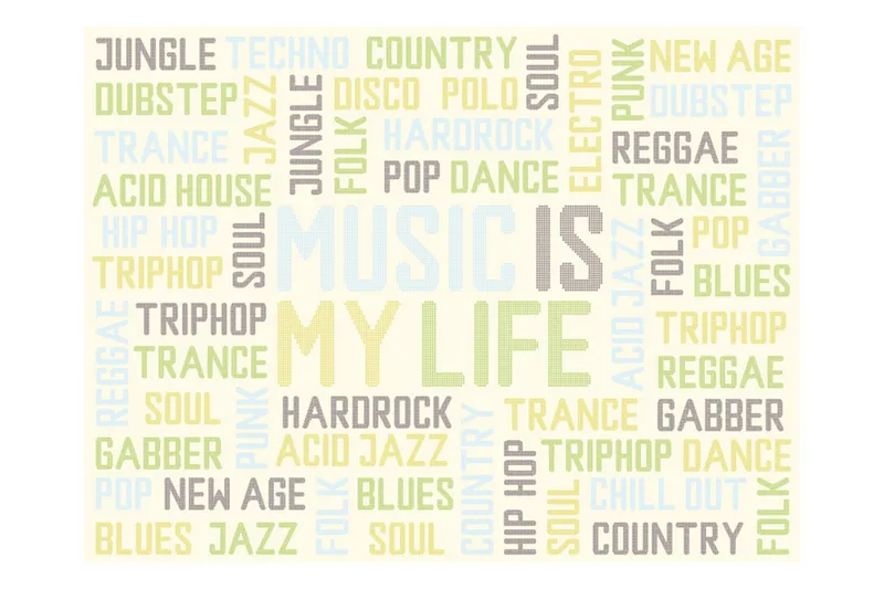 Fototapet Blandning Av Musikstilar 250x193 - Artgeist sp. z o. o. - Inredning & dekor - Väggdekor - Tapeter & tapettillbehör - Fototapeter