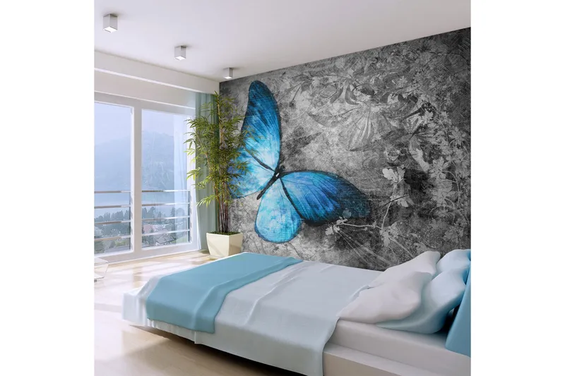 Fototapet Blue Butterfly 250x193 - Artgeist sp. z o. o. - Inredning & dekor - Väggdekor - Tapeter & tapettillbehör - Fototapeter