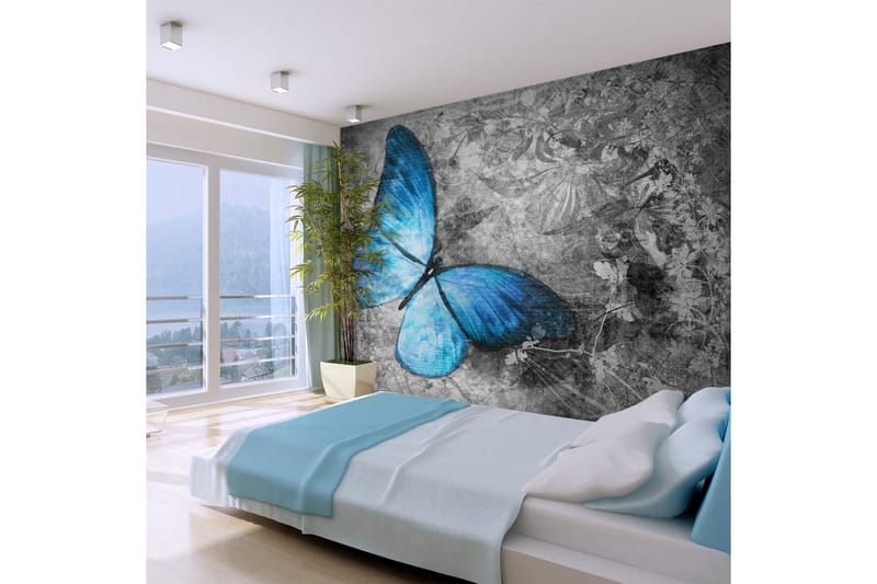 FOTOTAPET Blue Butterfly 350x270 - Artgeist sp. z o. o. - Inredning & dekor - Väggdekor - Tapeter & tapettillbehör - Fototapeter